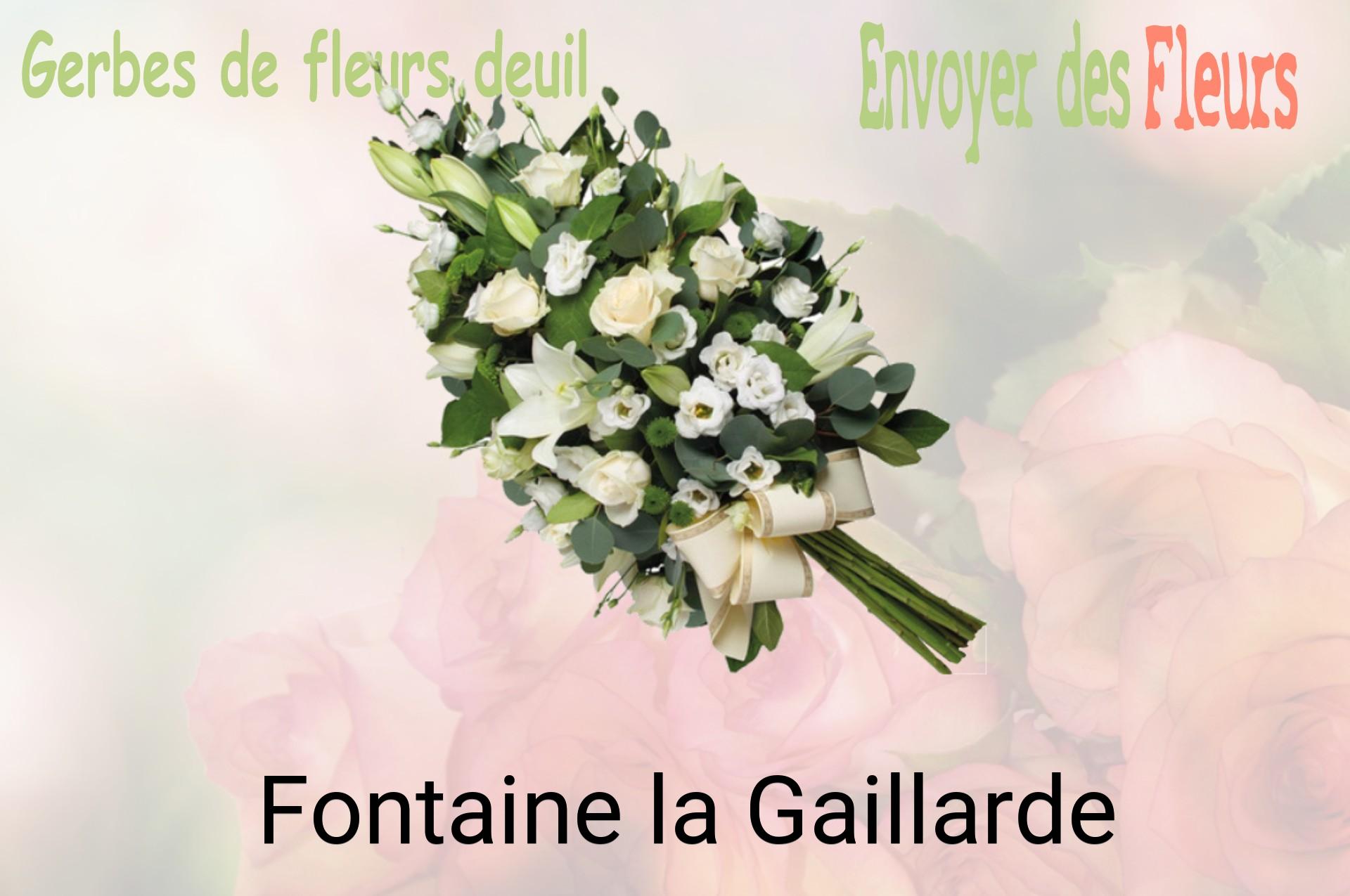 Gerbe de fleurs de deuil livrée à Fontaine-la-Gaillarde